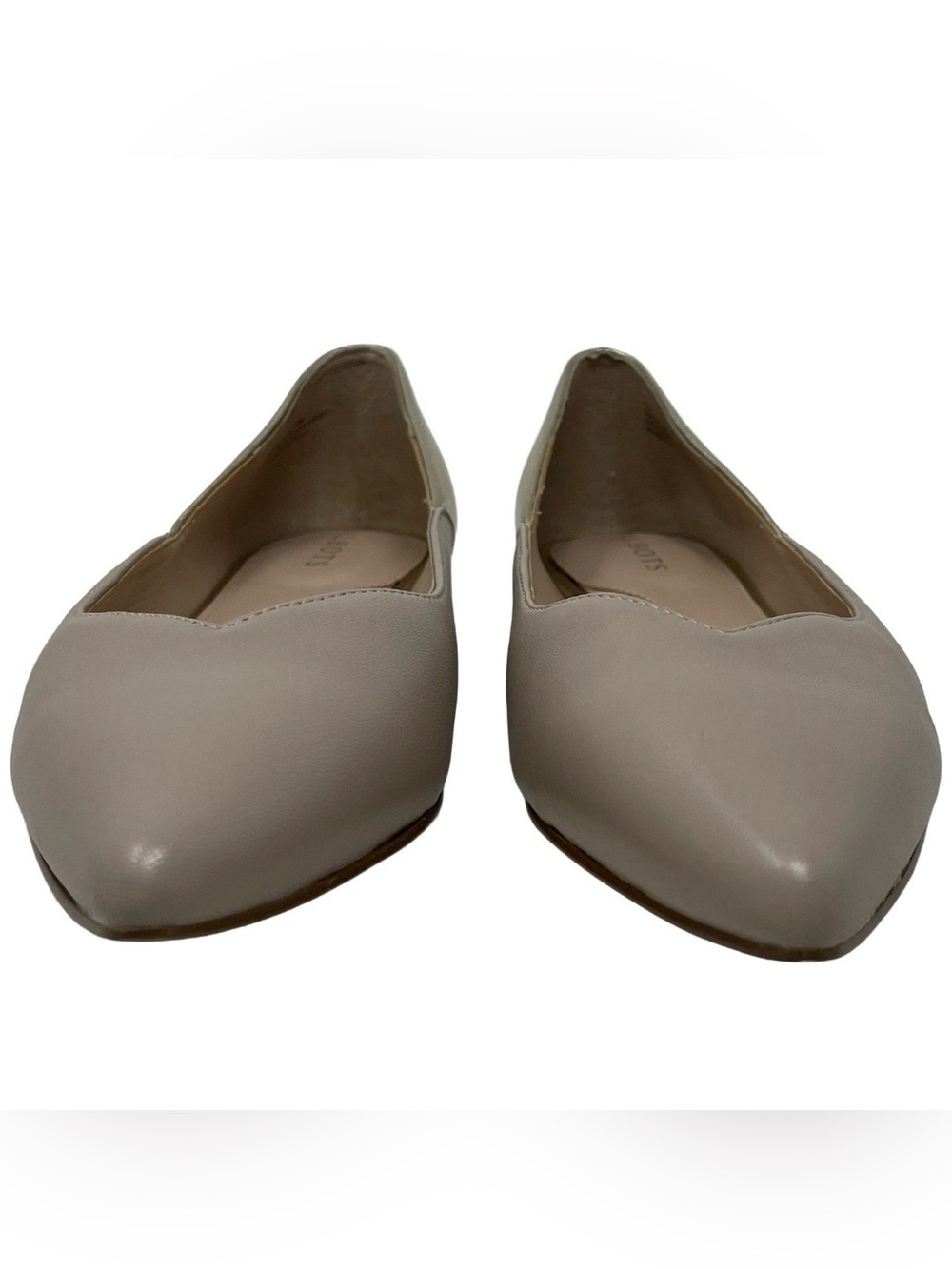 Talbots “Portia” Nude & Gold Metallic Back Nappa Leather Flats Women’s Size 7M - Picture 2 of 15